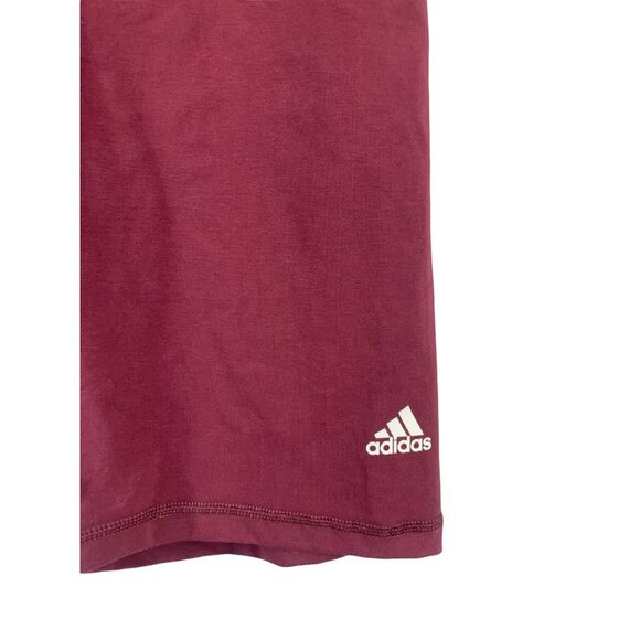 Adidas Women's Burgundy Workout Shorts - Picture 3 of 7